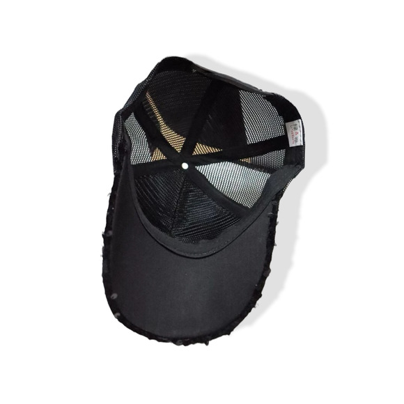 Sparkly Black Sequin Snapback Hat - Picture 3 of 4